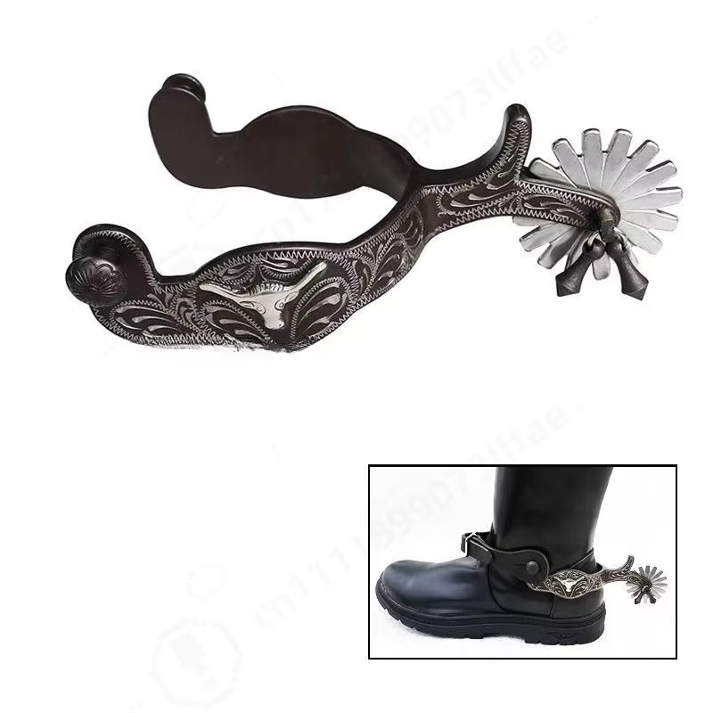 Hand‑Carved Western Horse Spur - Riding Gear ulasan dan harga