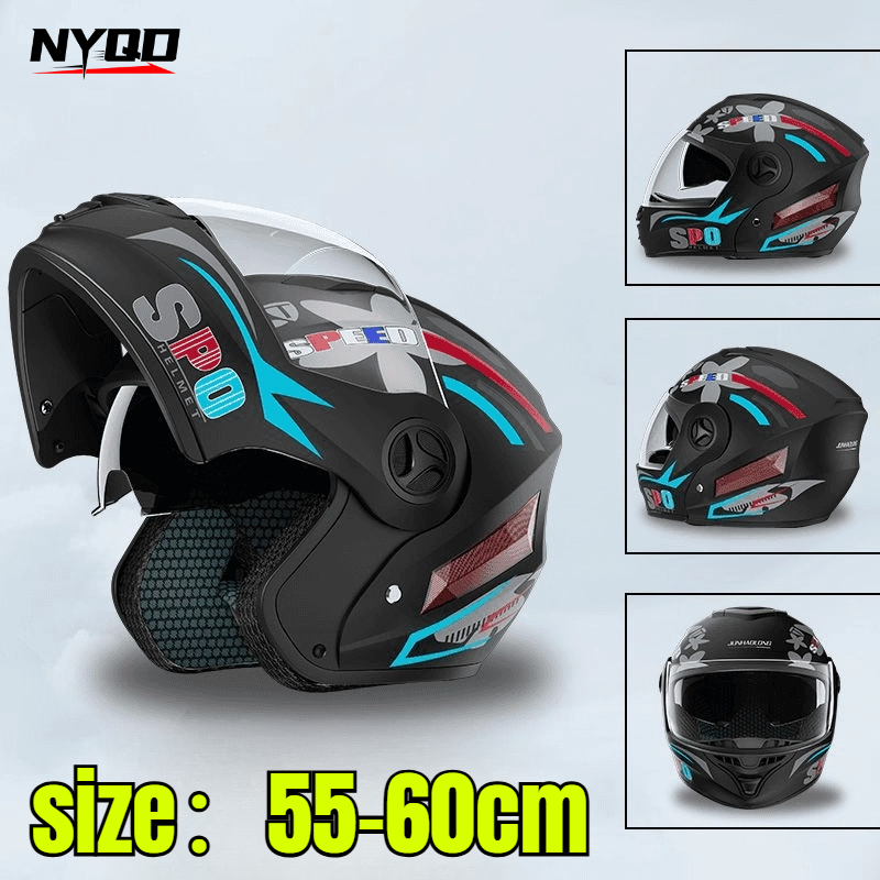 Safety Downhill Flip Up Helmet - Full Face Motorcycle Helmet With Bluetooth ulasan dan harga
