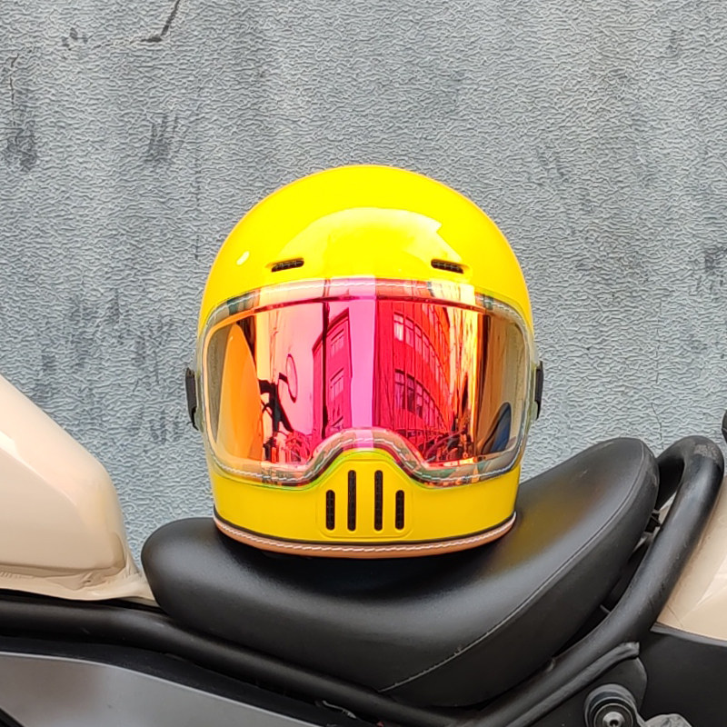 ORZ CE DOT Approved Retro Full - Full Face Motorcycle Helmet With Bluetooth ulasan dan harga