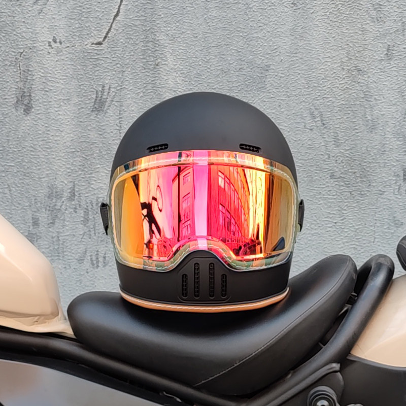 ORZ CE DOT Approved Retro Full - Full Face Motorcycle Helmet With Bluetooth ulasan dan harga