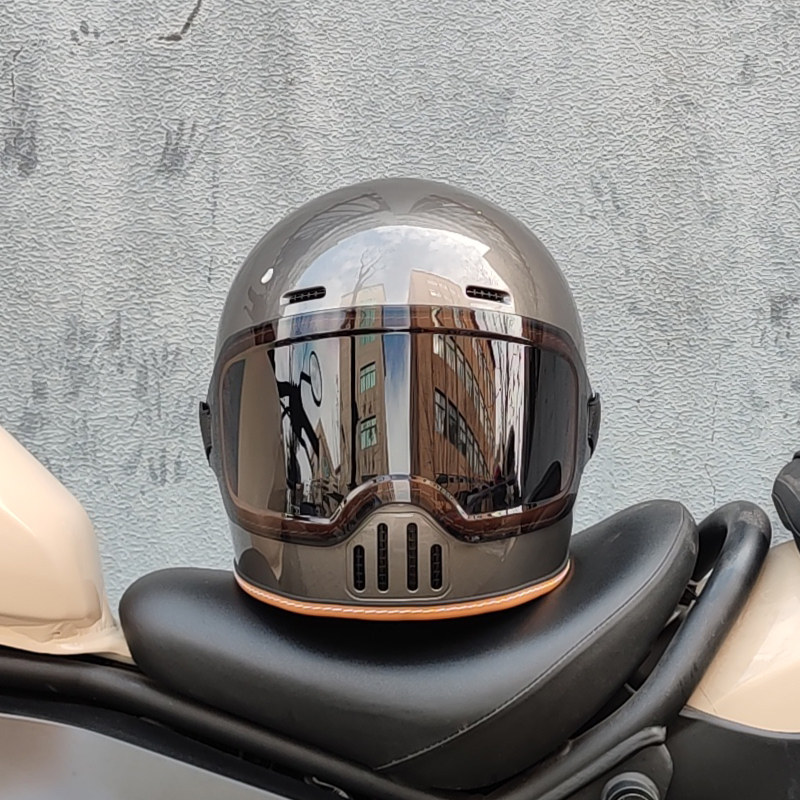 ORZ CE DOT Approved Retro Full - Full Face Motorcycle Helmet With Bluetooth ulasan dan harga